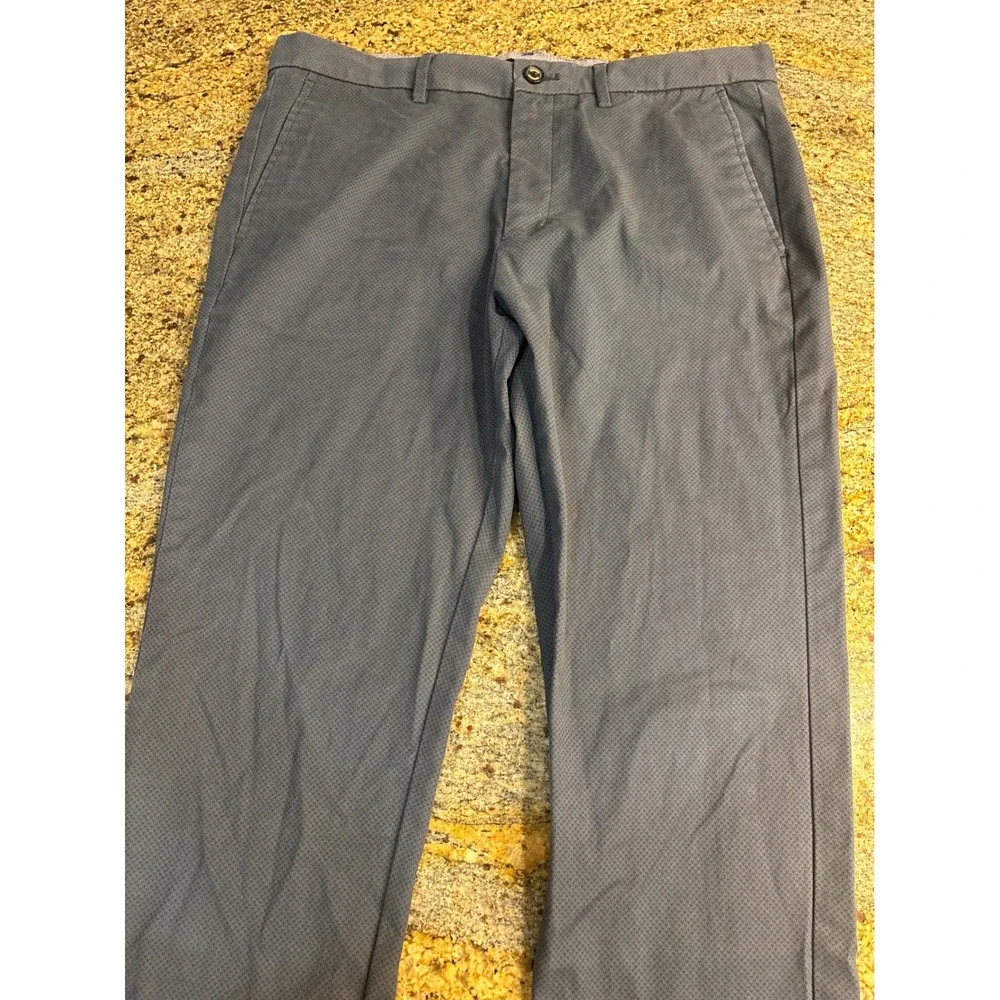 Banana Republic Fulton Skinny Chino Pants Mens 34x30 Grey Textured‎ Stretch Work